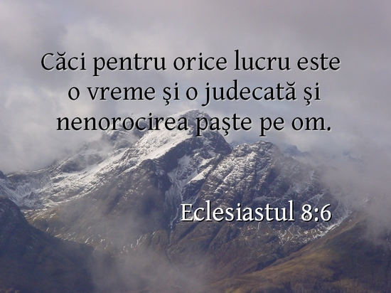 Eclesiastul 8-6